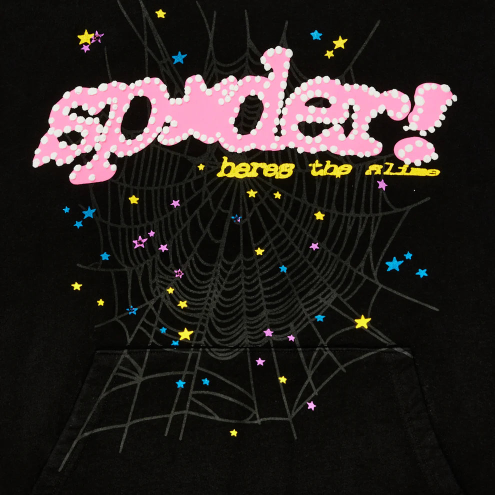 Sp5der P*nk Hoodie (Black)