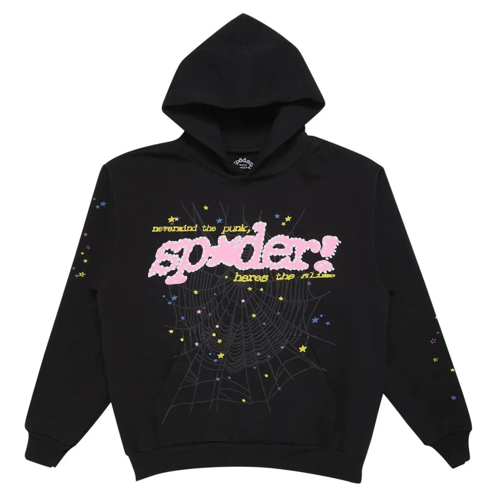Sp5der P*nk Hoodie (Black)